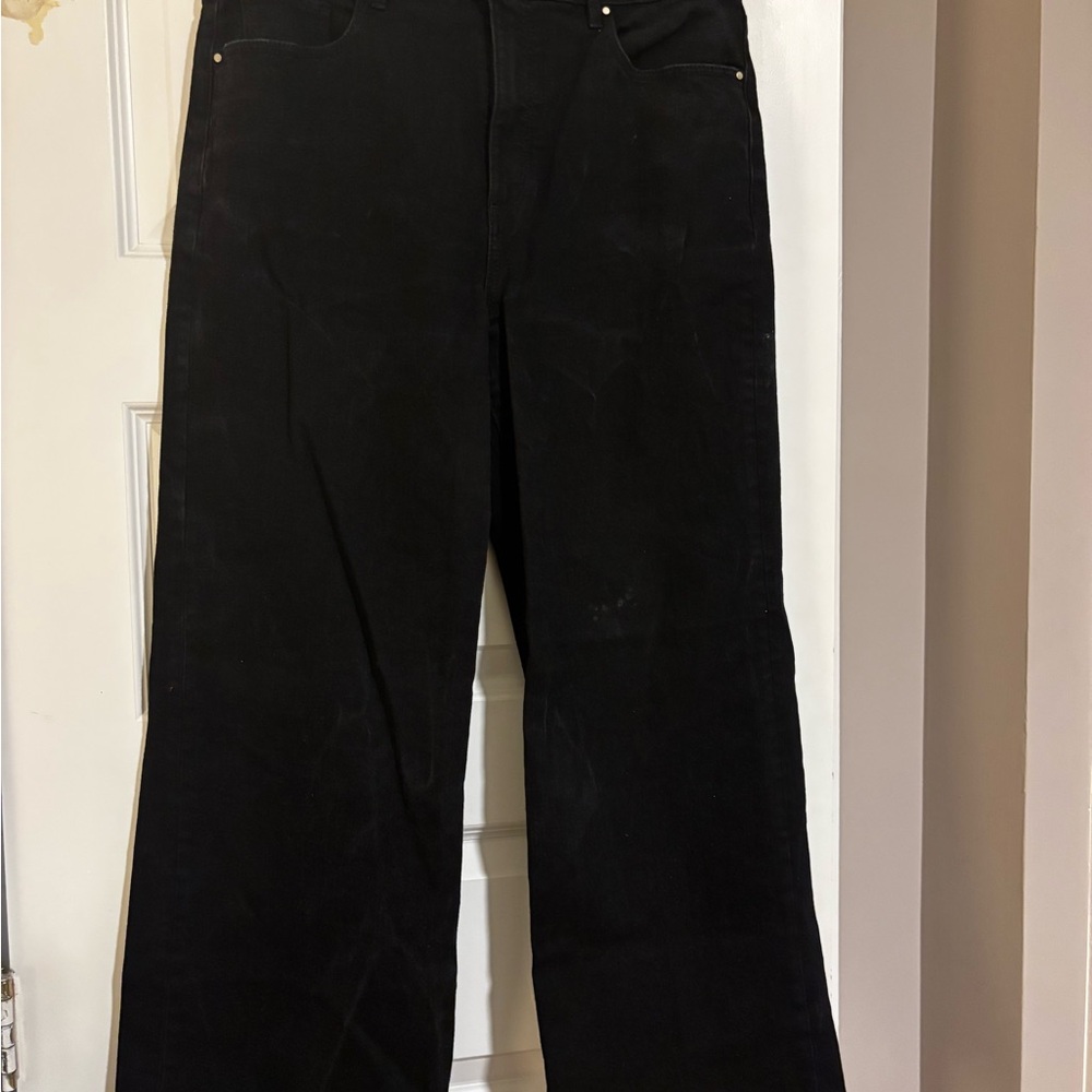 Ann Taylor Wide Leg Jeans in Black